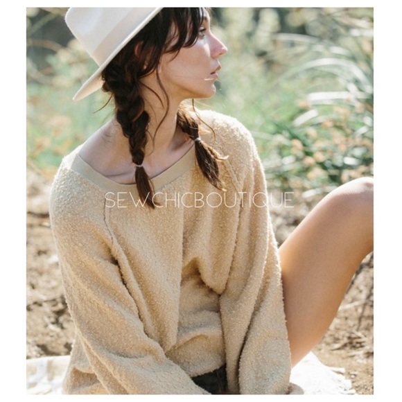 SOFTEST Cotton Long Sleeve Sweatshirt Clay - Picture 1 of 7